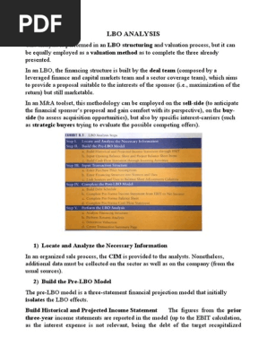 5. LBO Analysis