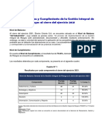 Estado de Madurez y Cumplimiento de La GIR Al 31.12.2021