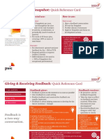 PWC Professional Snapshot: Quick Reference Card: Expected Use: How To Use