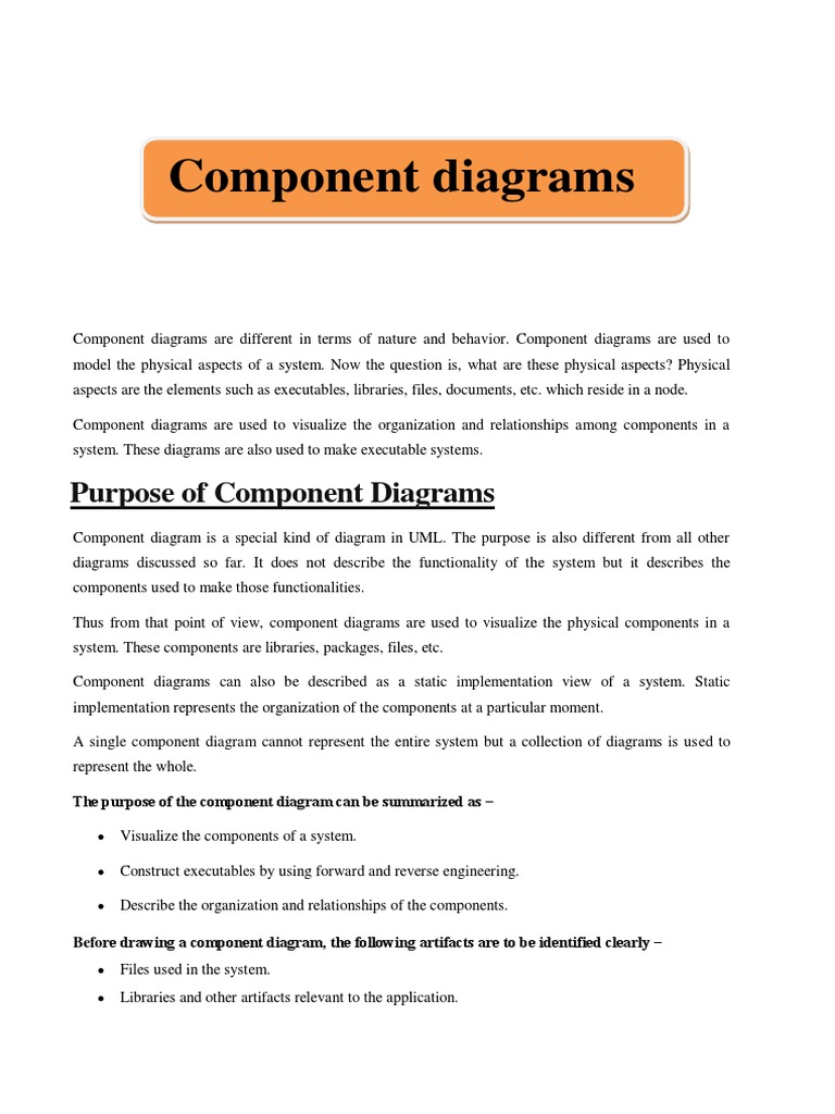 Component Diagrams | PDF | Component Based Software Engineering | System