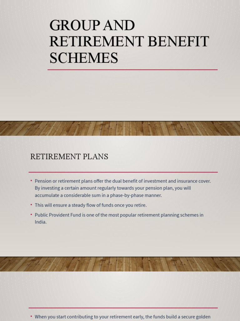 Group and Retirement Benefit Schemes | PDF | Pension | Retirement