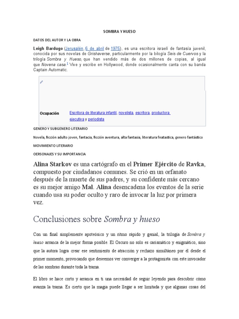 Sombra y Hueso PDF