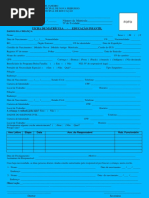 Ficha de Matrícula de Educação Infantil - Atualizado 2019
