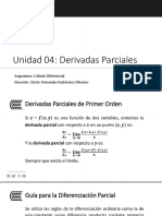 Unidad 04: Derivadas Parciales: Asignatura: Cálculo Diferencial Docente: Victor Armando Anchiraico Olivares