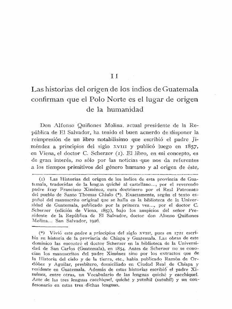 Las Historias Del Origen de Los Indios de Guatemala Confirman Que El ...