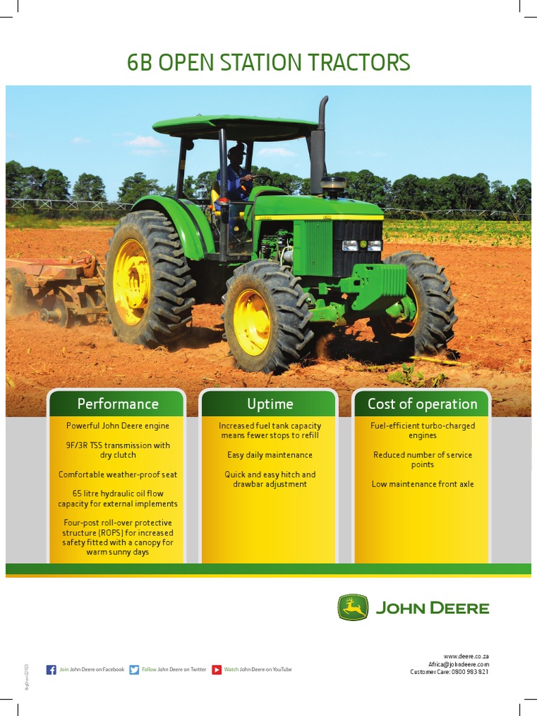 6B Open Station Tractors Performance Uptime Cost of Operation PDF