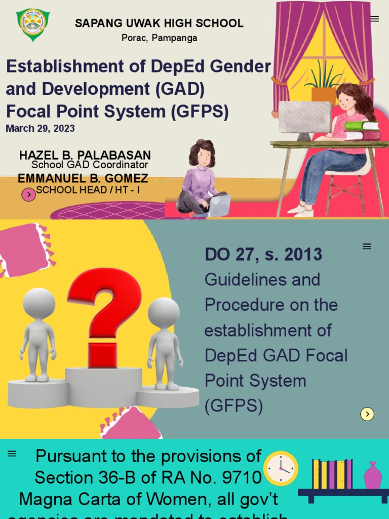 DepEd GAD Focal Point System Guide | PDF | Policy