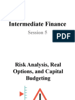 Intermediate Finance: Session 5