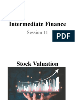 Intermediate Finance: Session 11