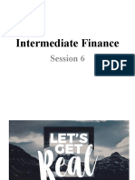 Intermediate Finance: Session 6