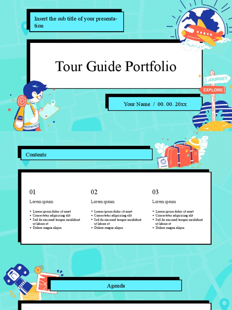 Tour Guide Portfolio Template | PDF | Icon (Computing) | Communication ...