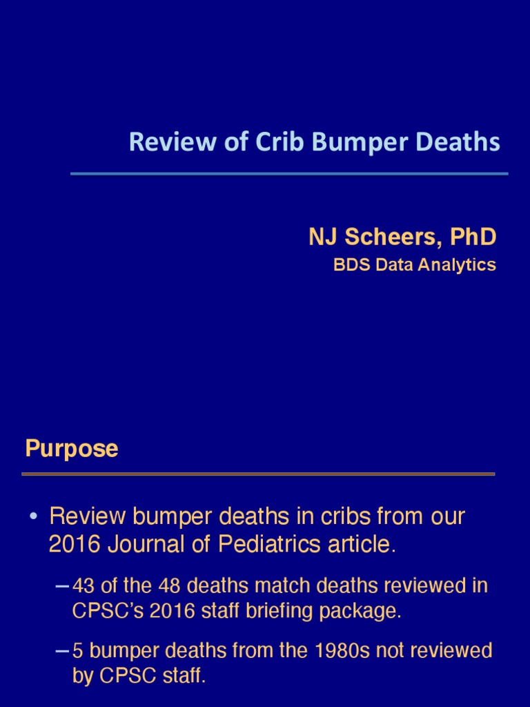 1 Crib Bumper Deaths Scheers PDF Versiunea 1 PDF Clinical