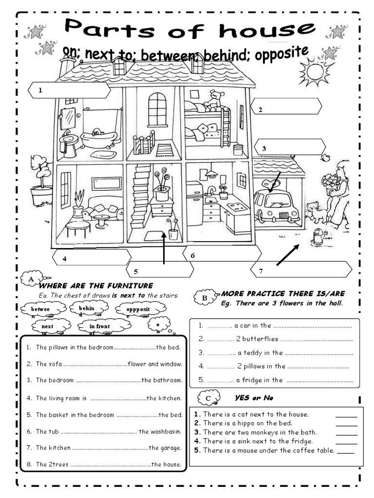 Parts of The House Picture Description Exercises - 101629 | PDF