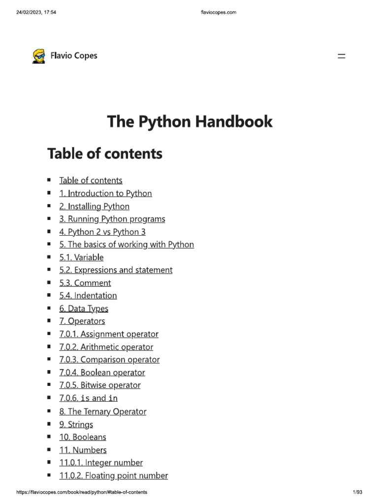 Python Handbook | PDF