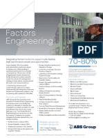Human Factors Engineering Cutsheet