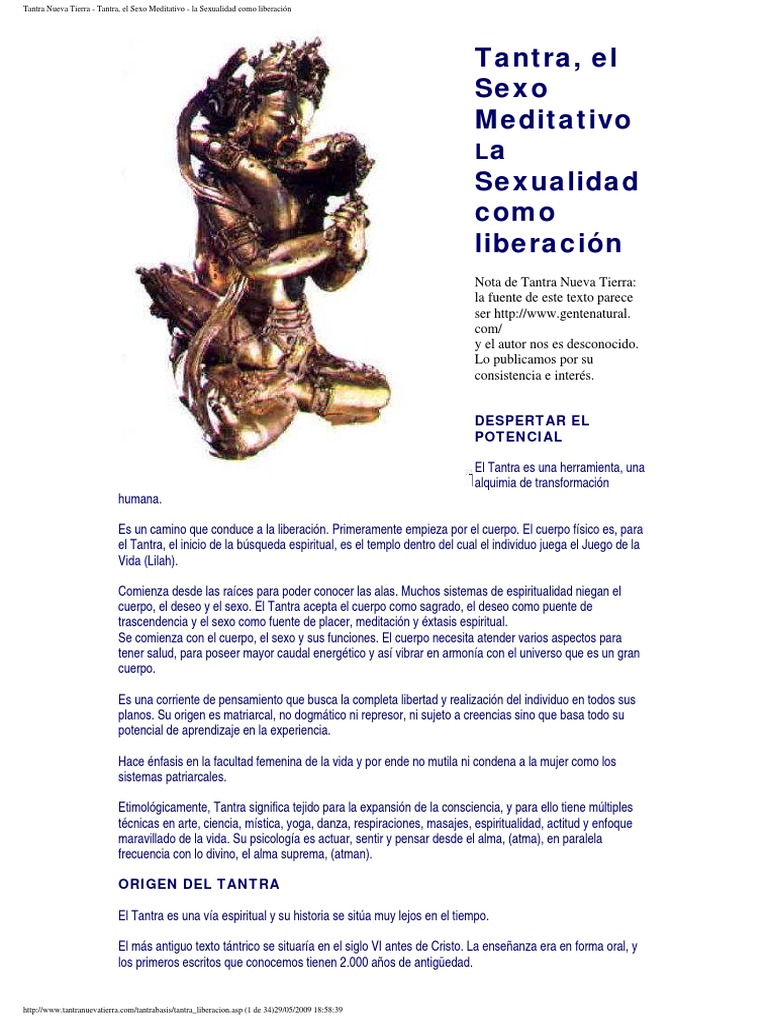 Tantra Nueva Tierra Tantra El Sexo Medit | PDF | Tantra | Amor