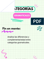 Categorías: Gramaticales