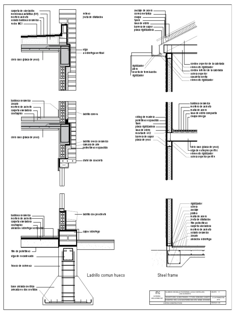Cortes ITC Gomez Diz | PDF | Componentes | Ingeniería estructural
