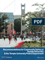 Recommendations for Community Safety at Temple University & the Temple University Police Department--21CP Solutions--March 2023--03!23!23