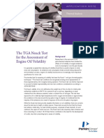 The TGA Noack Test For The Assessment of Engine Oil Volatility