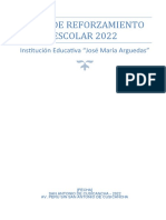 Plan de refuerzo escolar IE José María Arguedas 2022