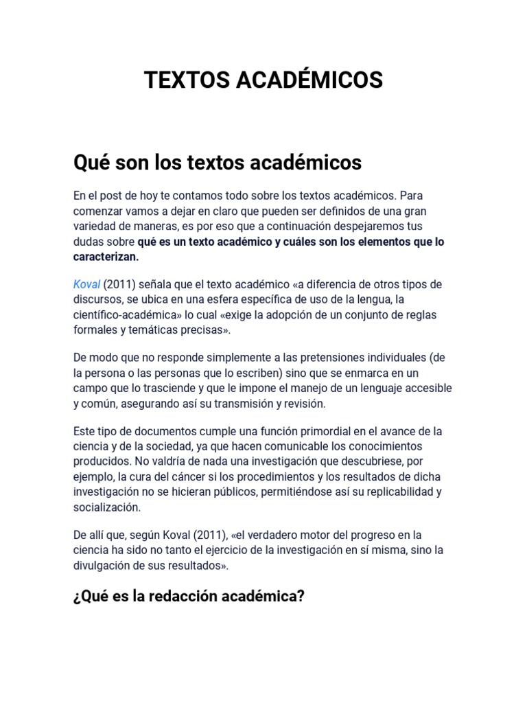 Textos Académicos | PDF | Conocimiento | Science
