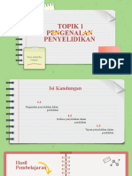 Topik 1 Pengenalan Penyelidikan: Here Starts The Lesson!