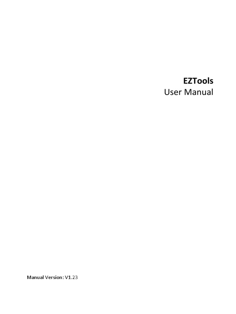 EZTools User Manual V1.23 | PDF | Installation (Computer Programs) | Login