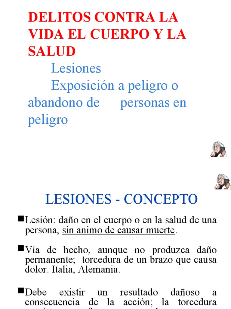 Delitos Contra La Vida El Cuerpo y La Salud - Lesiones (1) 2 | PDF ...