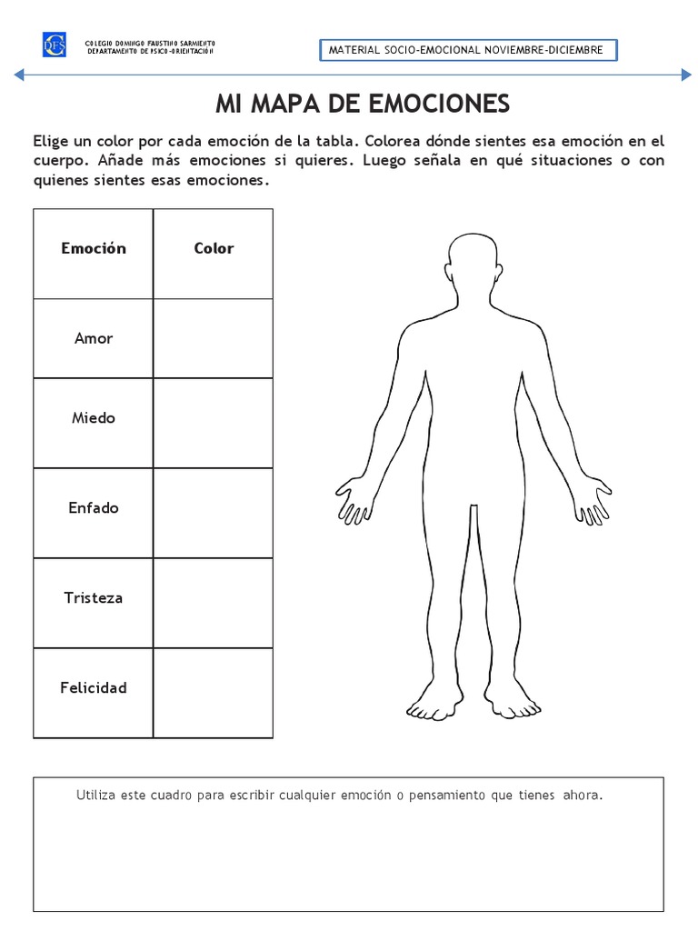 Mapa de Emociones para Niños | PDF