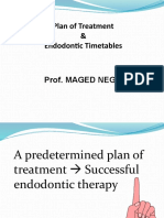 Plan of Treatment & Endodontic Timetables