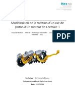 Modélisation de La Rotation D'un Axe de Piston D'un Moteur de Formule 1