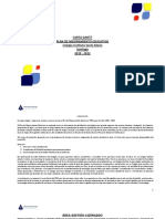 Carta Gantt Plan de Mejoramiento Educativo Colegio Instituto Santa María Santiago 2019 - 2022