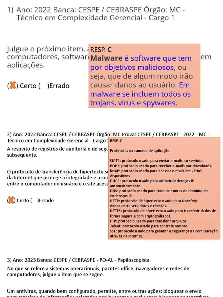 SEGURANÇA - Cesp - 2023 | PDF | Segurança da camada de transporte ...
