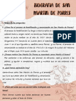 Semana: 31: Responde Las Preguntas: 1. ¿Cómo Fue El Proceso de Beatificación y Canonización de San Martin de Porres?