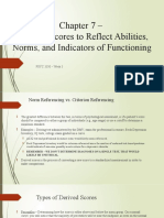 Chapter 7 - Creating Scores To Reflect Abilities, Norms, and Indicators of Functioning