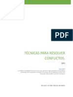Técnicas para Resolver Conflictos.: Ricardo Leonel Rivera Moreno