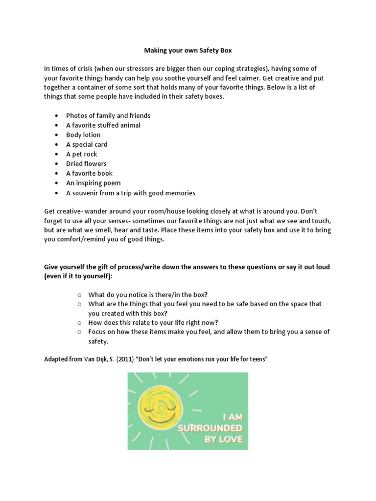 Create Your Own Safety Box Guide | PDF