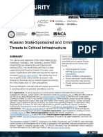 AA22-110A Joint CSA Russian State-Sponsored and Criminal Cyber Threats To Critical Infrastructure 4 20 22 Final