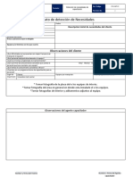 Formato de Detección de Necesidades: Observaciones Del Cliente