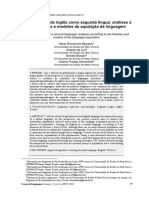 Aprendizagem de Inglês Como Segunda Língua - Análises