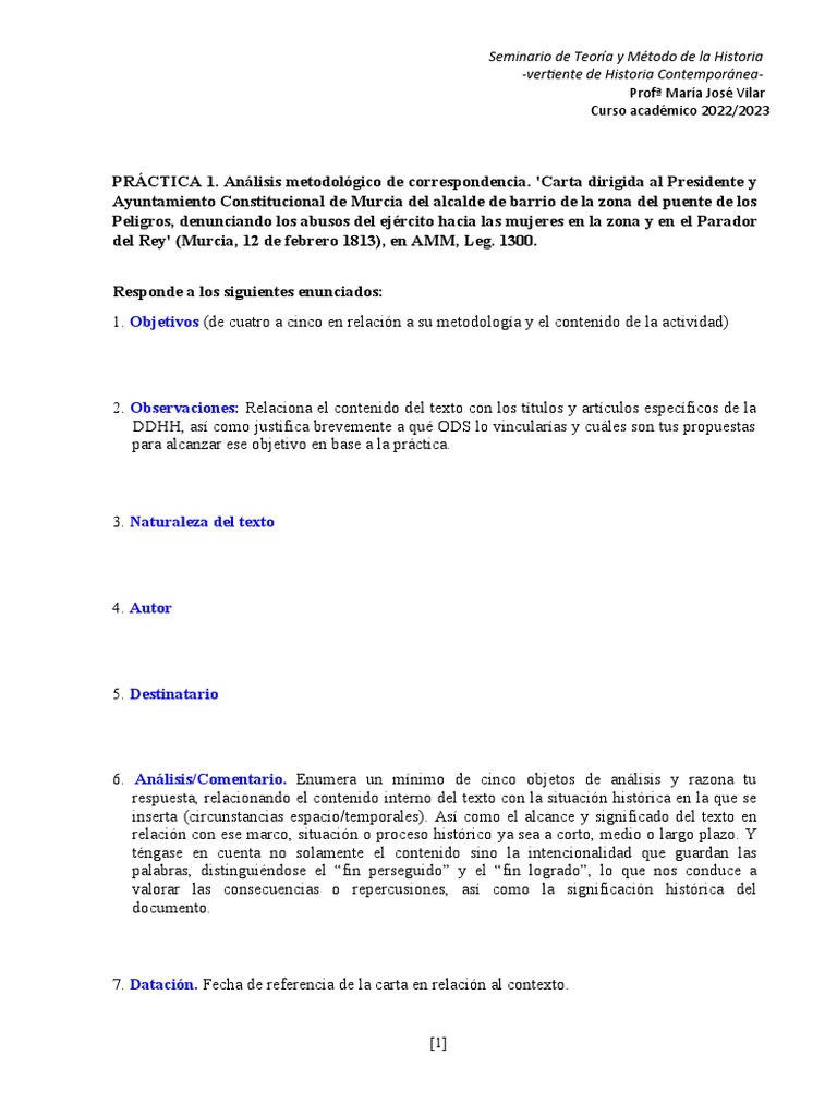 Análisis Histórico de Carta de 1813 | PDF