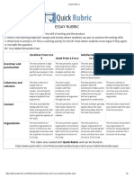 Essay Rubric