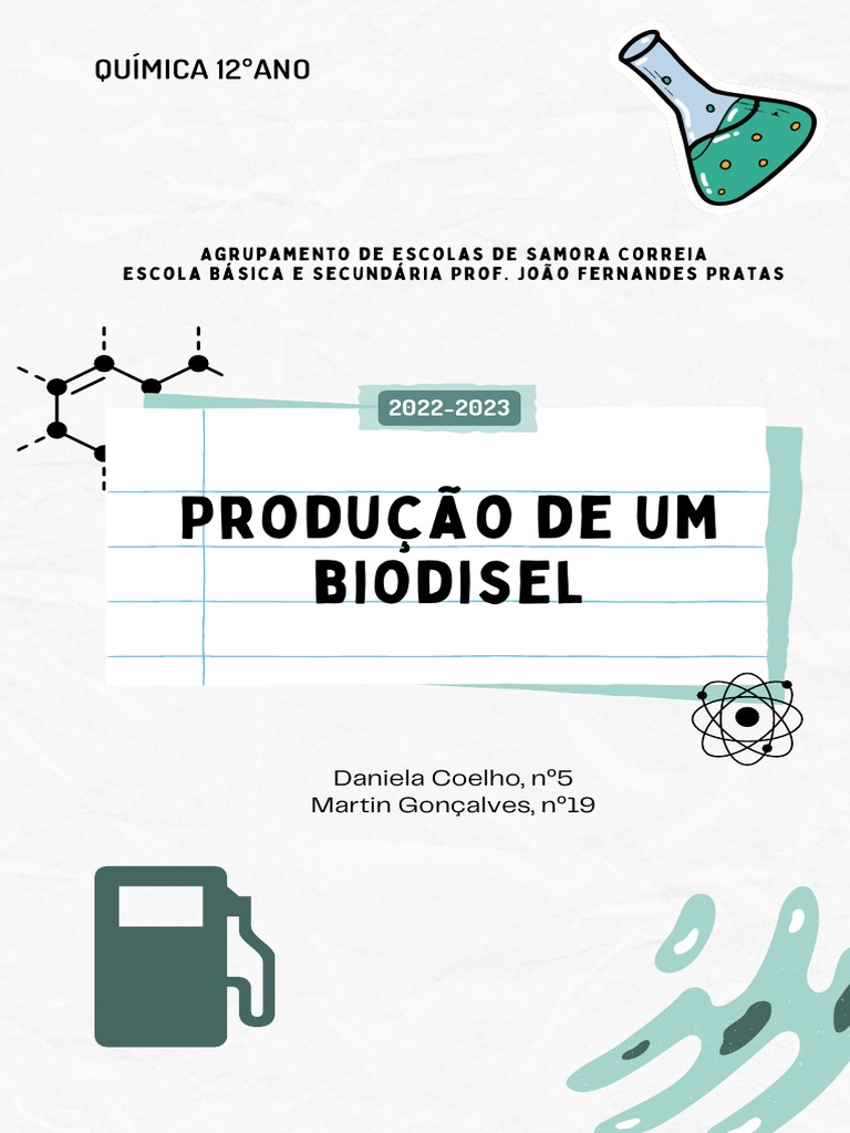 Química 12ºano: Produção de Um Biodisel | PDF | Biodiesel | Biocombustível