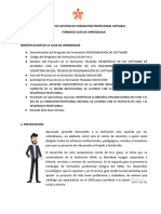 Proceso de Gestión de Formación Profesional Integral Formato Guía de Aprendizaje