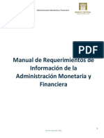 Manual de Requerimientos de Información de La Administración Monetaria y Financiera