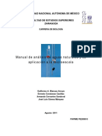 Manual de Análisis de Aguas Naturales y Su Aplicación A La Microescala