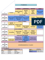 Horario 8 Basico D 2020