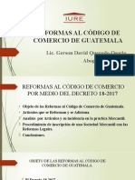 Reformas Al Código de Comercio de Guatemala: Lic. Gerson David Quevedo Osorio Abogado y Notario