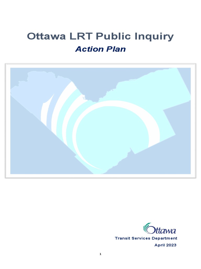 Ottawa LRT Inquiry Action Plan | PDF | Project Management | Business